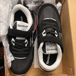 Reebok Classic Kids Black and White Sneakers